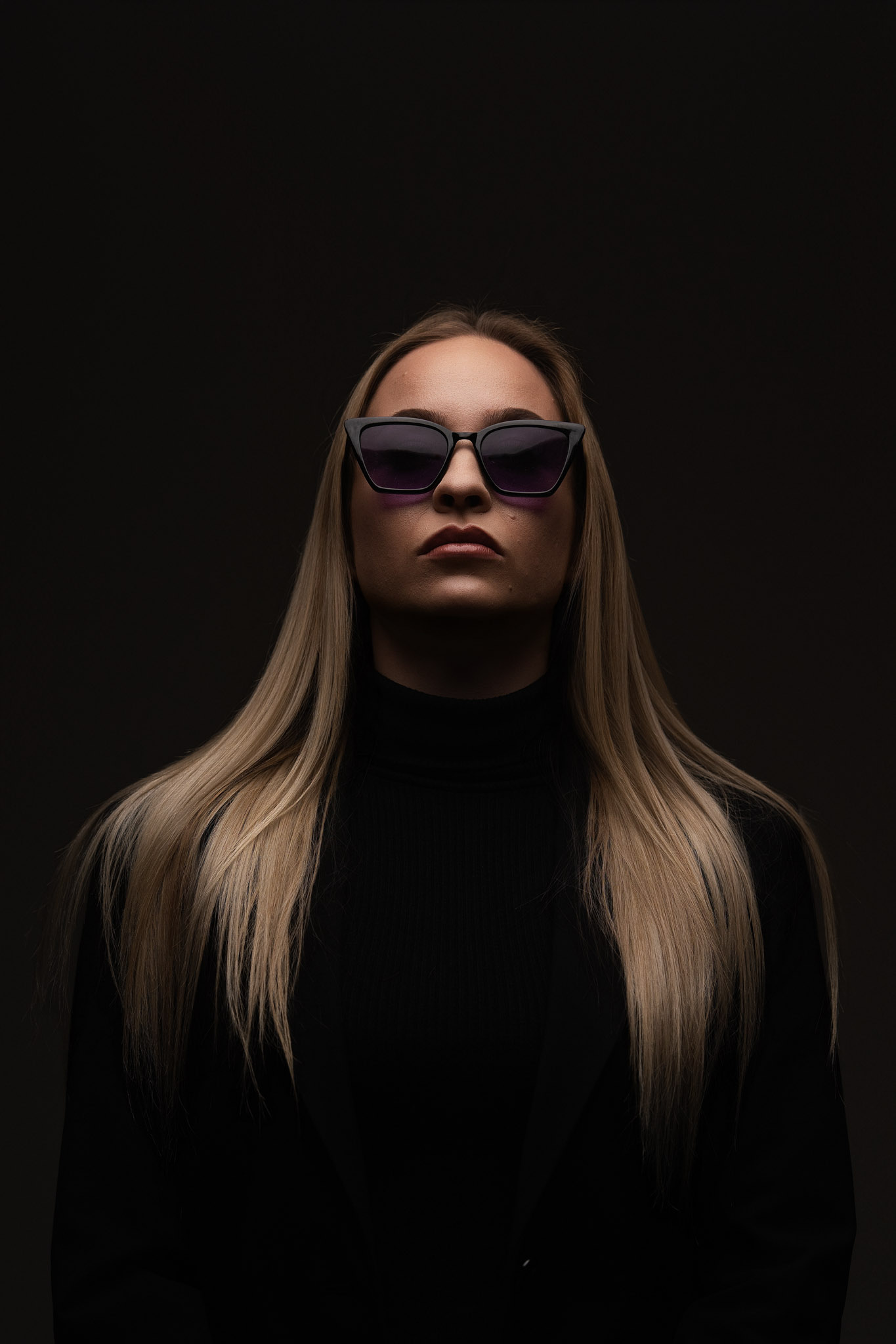 Personal portrait in dark editorial aesthetic